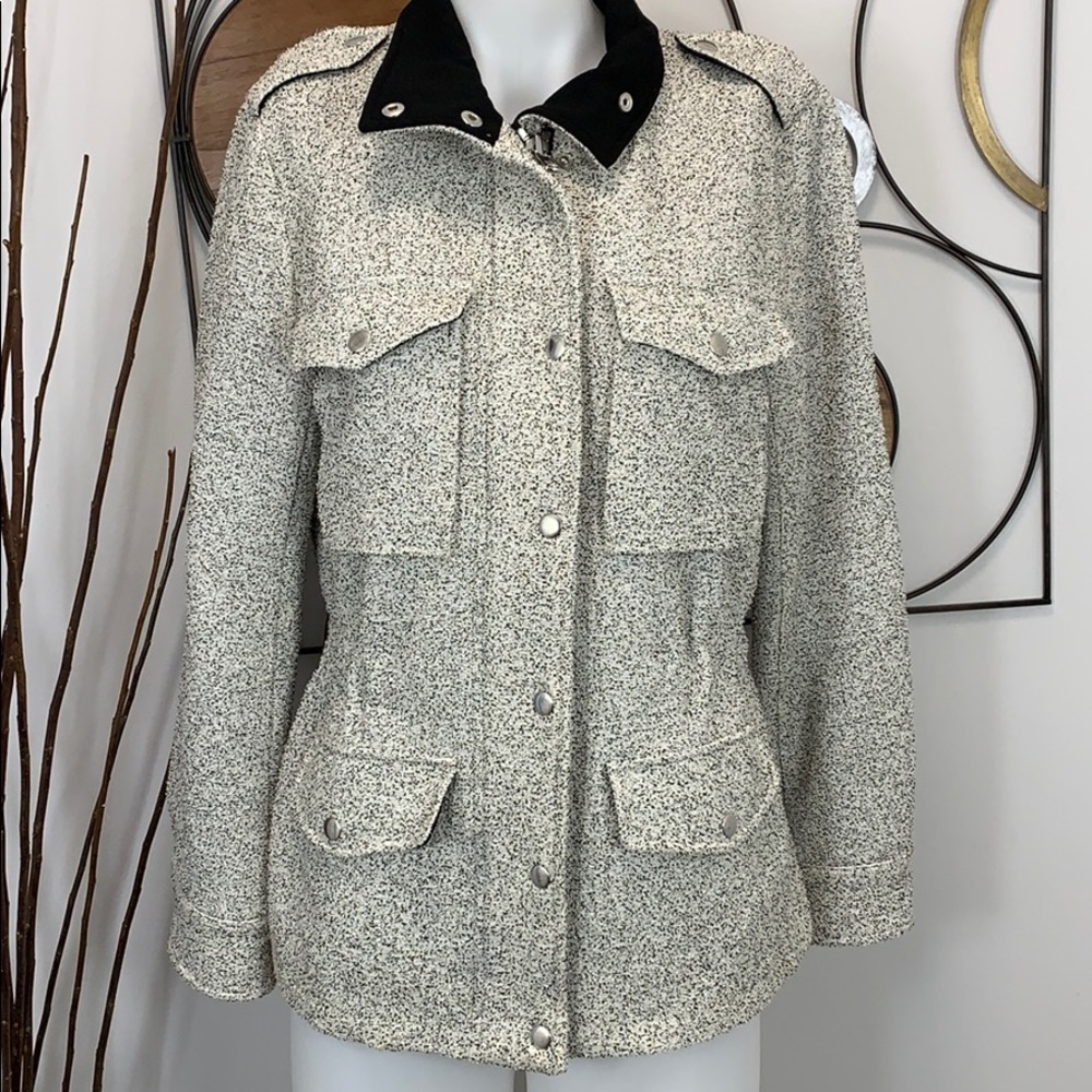 CLUB MONACO Textured Cinch Waist Coat Small